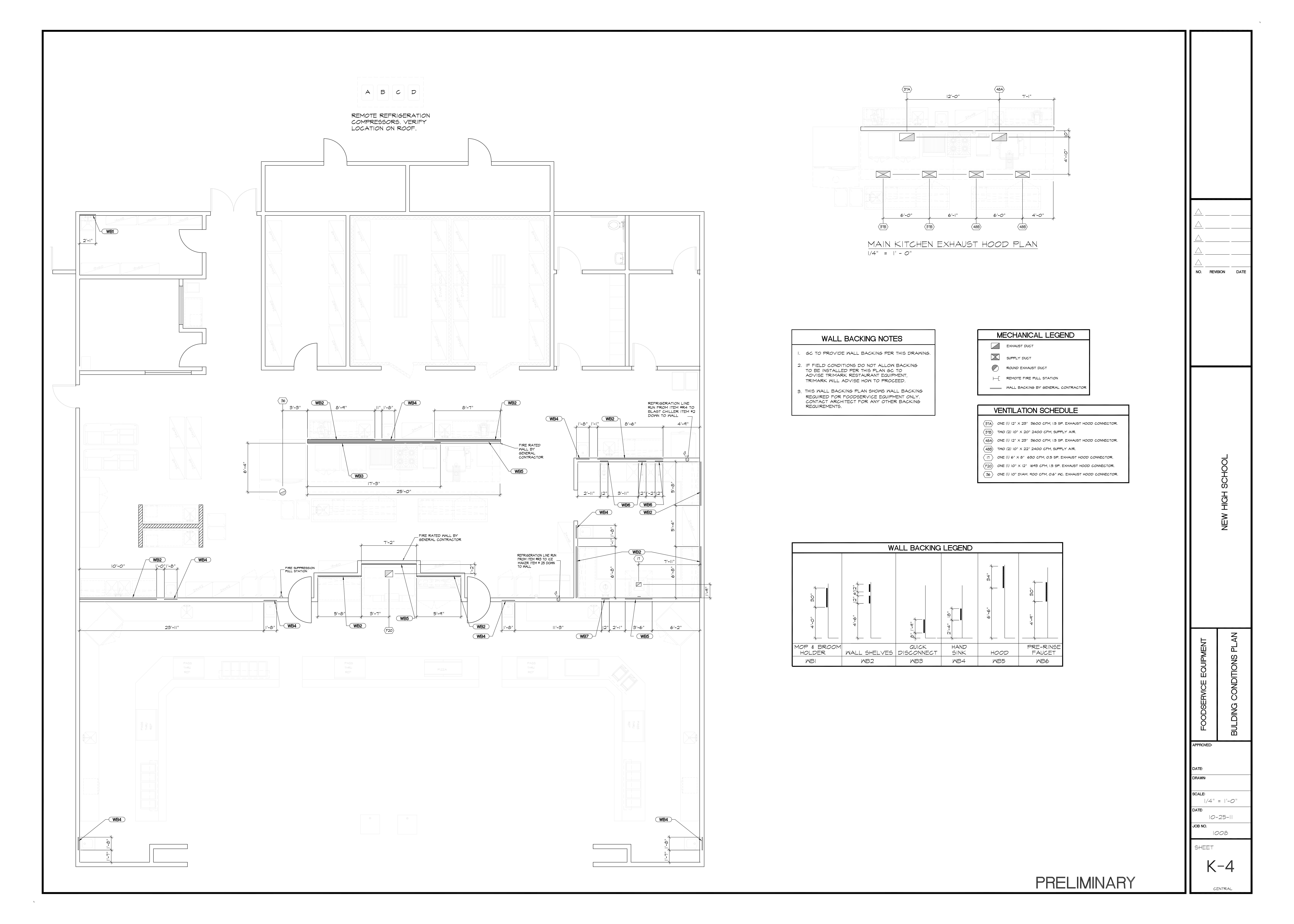 Wall Backing & Mechanical Plan