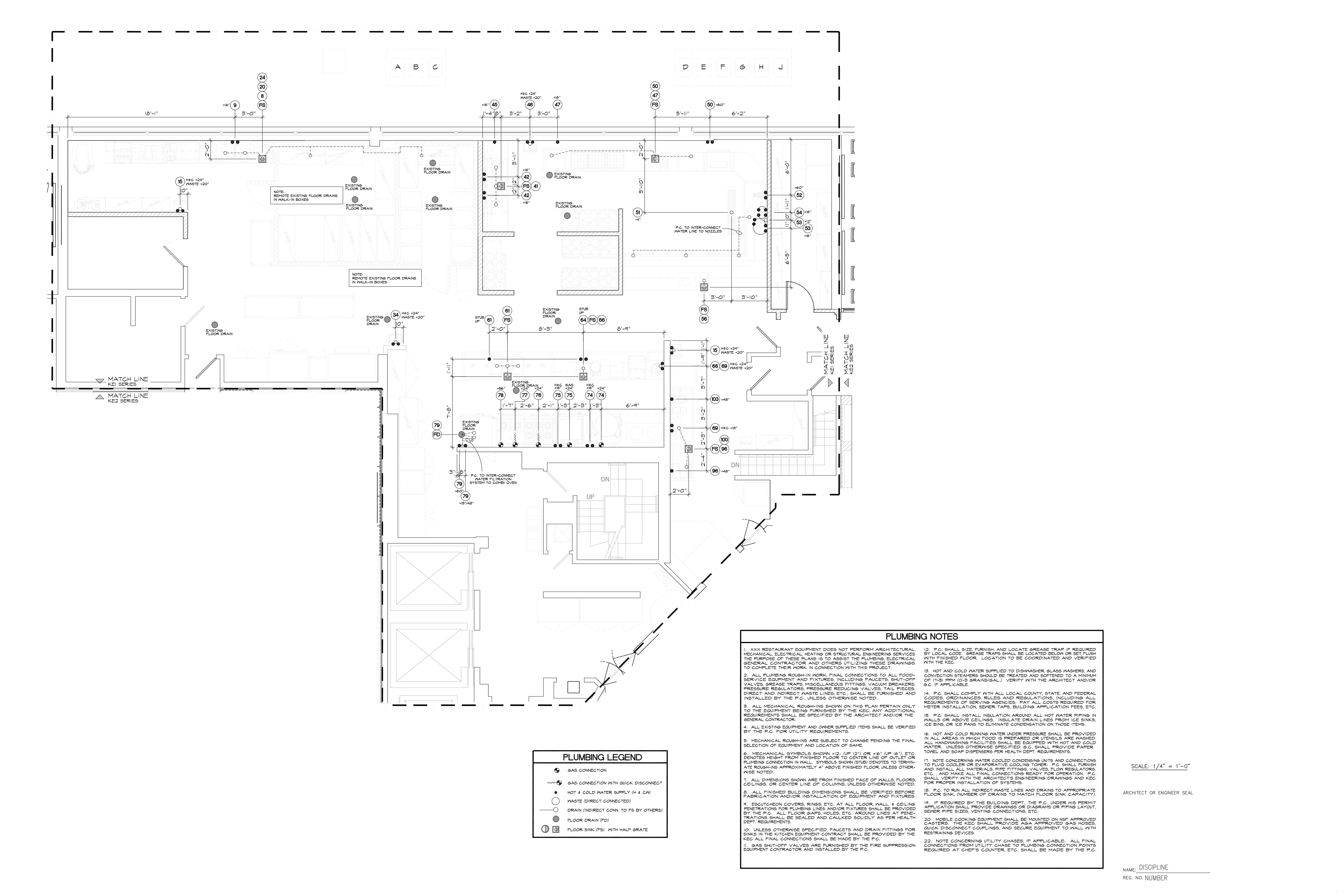 Foodservice Equipment Plumbing Plan 2